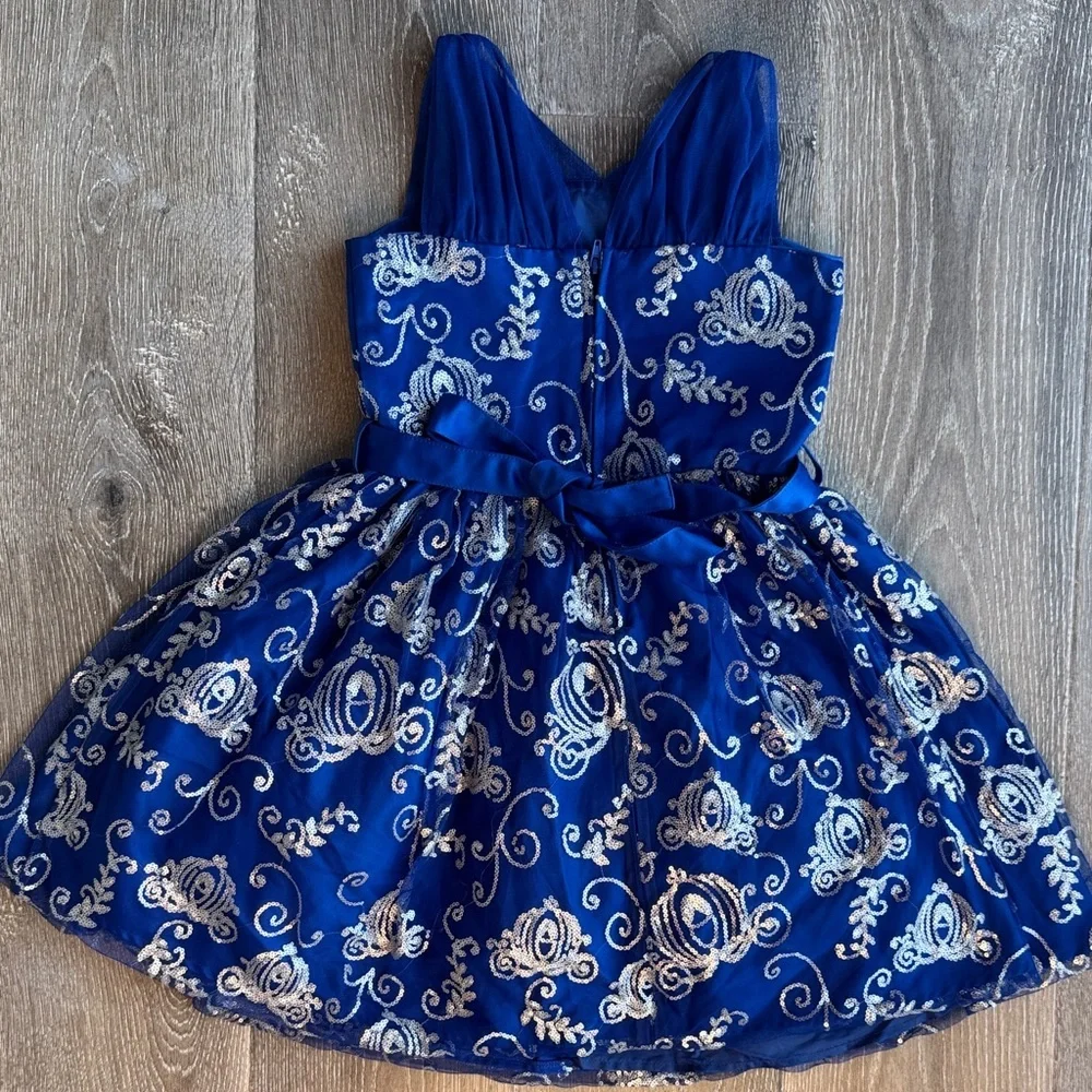 Disney Cinderella Princess Blue Dress with Gold Accents 0267 - Picture 3 of 3